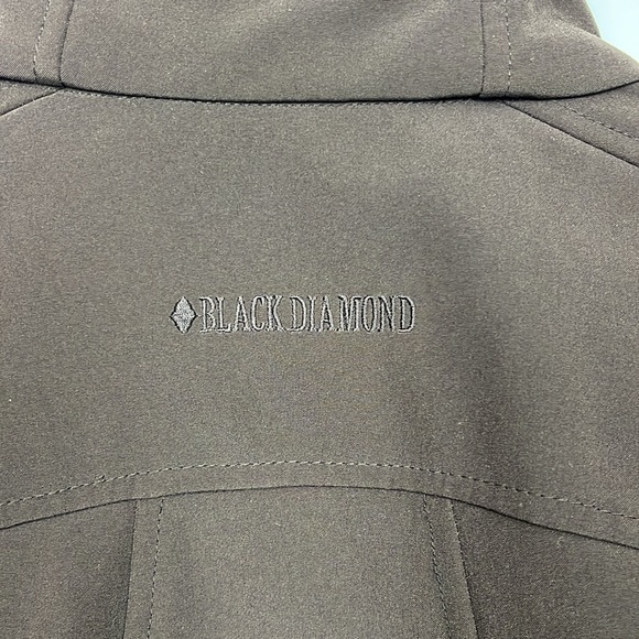 Black Diamond Aspen Ski Jacket S Chocolate Brown Full Zip Pockets Mock Neck EUC - Picture 12 of 16